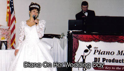 Diana on her wedding day.