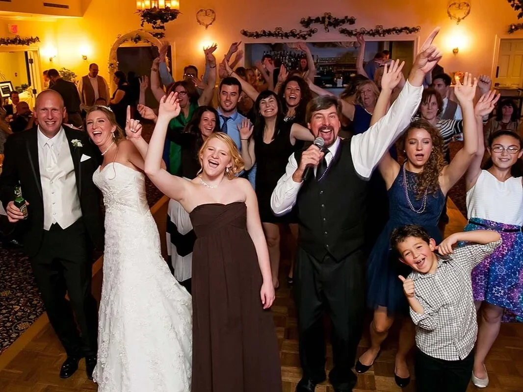 Guests dancing at a Piano Man event